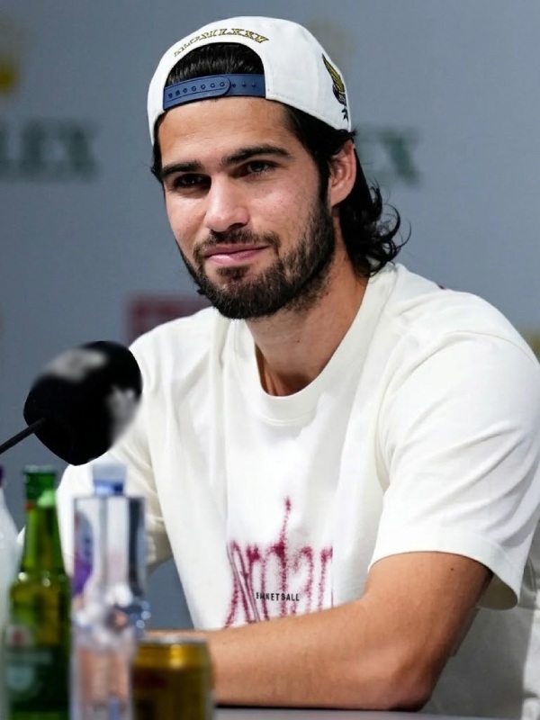Carlos Alcaraz Rolex Shanghai Masters Oversized Graphic White Cotton T-shirt