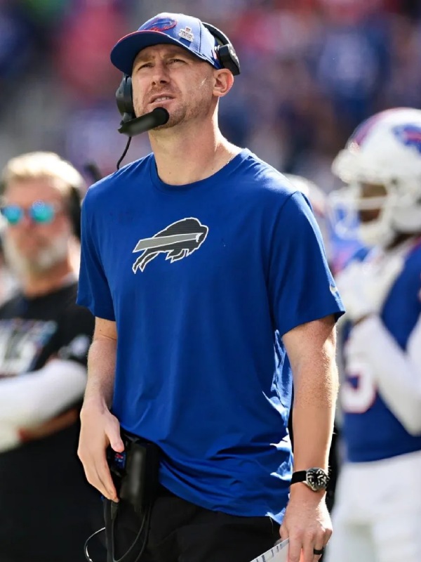 Joe Brady Buffalo Bills Blue T-Shirt Joe Brady Buffalo Bills T-Shirt in Blue